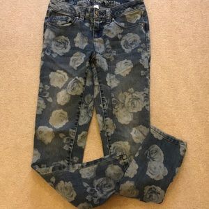 Lauren Conrad floral blue 0 jeans